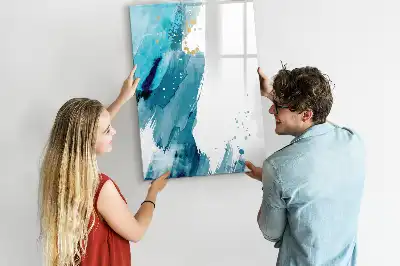 Glazen magneetbord met decoratieve print schilderij