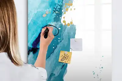 Glazen magneetbord met decoratieve print schilderij