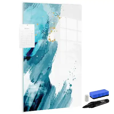 Glazen magneetbord met decoratieve print schilderij