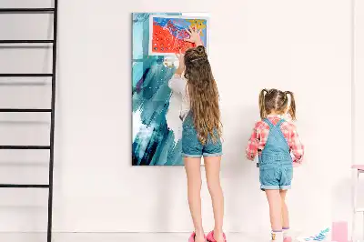Glazen magneetbord met decoratieve print schilderij