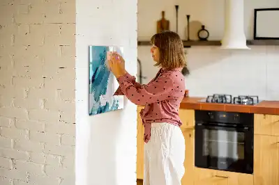 Glazen magneetbord met decoratieve print schilderij