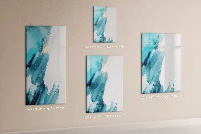 Glazen magneetbord met decoratieve print schilderij