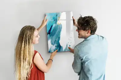 Glazen magneetbord met decoratieve print schilderij