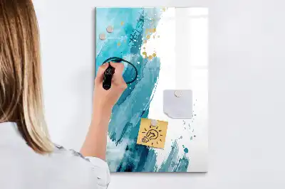 Glazen magneetbord met decoratieve print schilderij