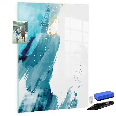 Glazen magneetbord met decoratieve print schilderij