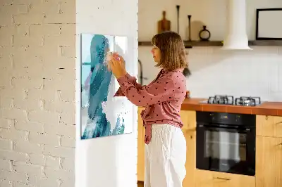 Glazen magneetbord met decoratieve print schilderij