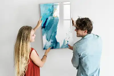 Glazen magneetbord met decoratieve print schilderij