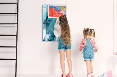 Glazen magneetbord met decoratieve print schilderij