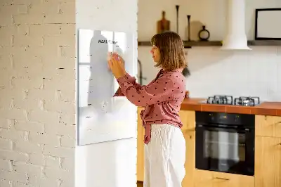 Glazen magnetisch memobord maaltijdplanner voor aan de muur