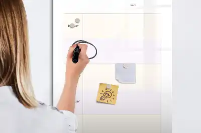 Glazen magnetisch memobord maaltijdplanner voor aan de muur