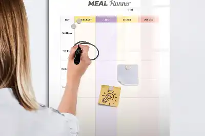 Glazen magnetisch memobord maaltijdplanner voor aan de muur