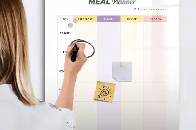 Glazen magnetisch memobord maaltijdplanner voor aan de muur