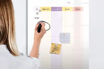 Glazen magnetisch memobord maaltijdplanner voor aan de muur