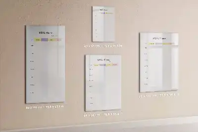 Glazen magnetisch memobord maaltijdplanner voor aan de muur