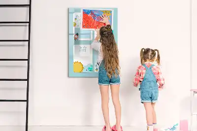 Glazen magneetbord met Galaxie print planner