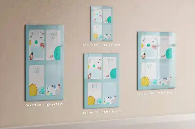 Glazen magneetbord met Galaxie print planner