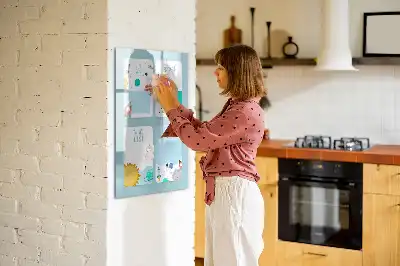 Glazen magneetbord met Galaxie print planner