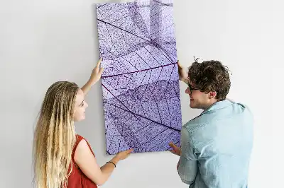 Magnetisch memobord van glas met bladstructuur