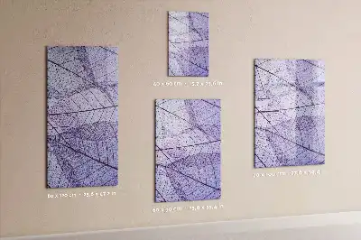 Magnetisch memobord van glas met bladstructuur