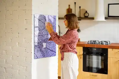 Magnetisch memobord van glas met bladstructuur