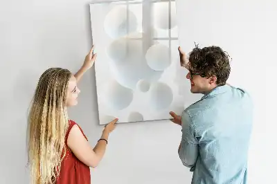 Glazen magneetbord met abstracte sfeerprint