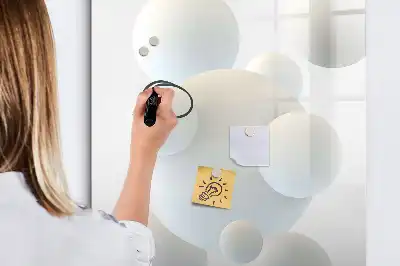 Glazen magneetbord met abstracte sfeerprint