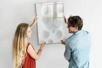 Glazen magneetbord met abstracte sfeerprint