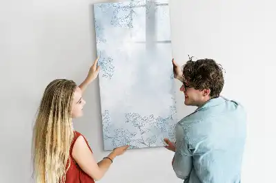 Magnetisch glazen memobord met bloemenschets