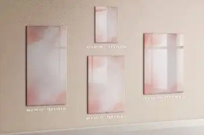 Magnetisch memobord van glas roze marmer effect