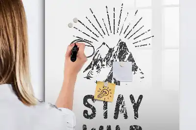 Glazen magneetbord met decoratieve print Wilde bergen
