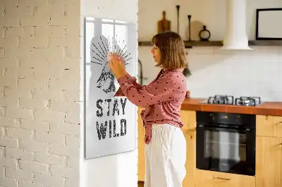 Glazen magneetbord met decoratieve print Wilde bergen