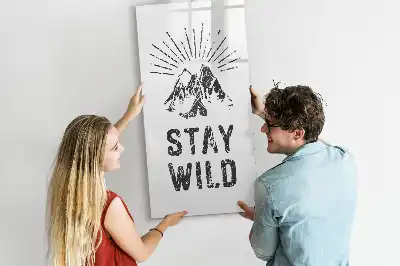 Glazen magneetbord met decoratieve print Wilde bergen