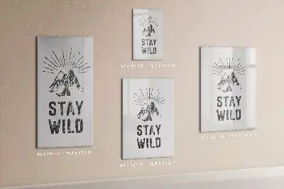 Glazen magneetbord met decoratieve print Wilde bergen