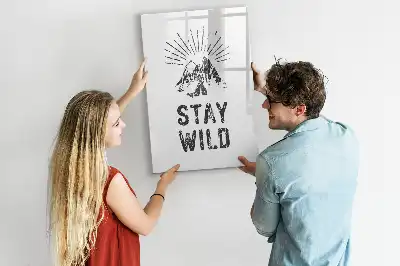 Glazen magneetbord met decoratieve print Wilde bergen