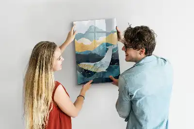 Glazen magneetbord met decoratieve print van een marmeren walvis