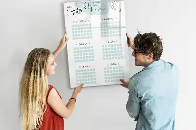 Magnetisch glazen memobord voor aan de muur gewoonte-tracker