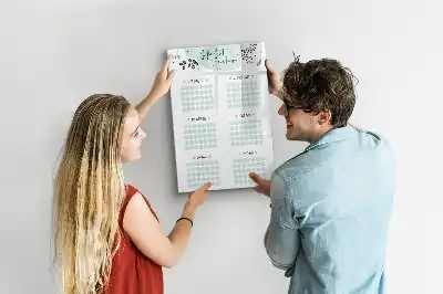 Magnetisch glazen memobord voor aan de muur gewoonte-tracker