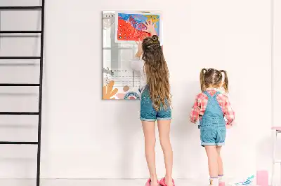 Glazen maandplanner magnetisch memobord voor aan de muur