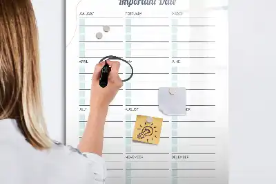 Magnetisch glazen memobord voor aan de muur belangrijke datums