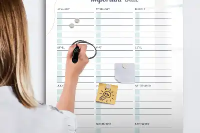 Magnetisch glazen memobord voor aan de muur belangrijke datums