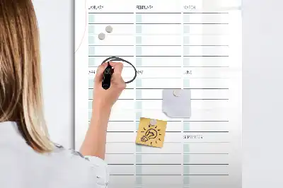 Magnetisch glazen memobord voor aan de muur belangrijke datums