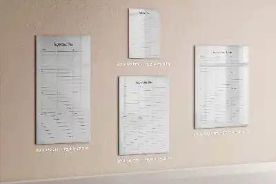 Magnetisch glazen memobord voor aan de muur belangrijke datums