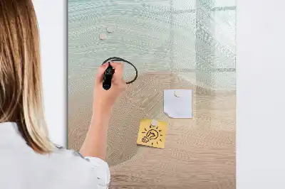 Glazen magneetbord met decoratieve print kleurmenging