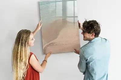 Glazen magneetbord met decoratieve print kleurmenging