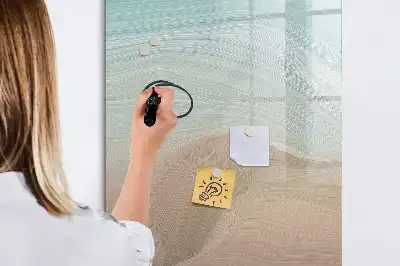 Glazen magneetbord met decoratieve print kleurmenging