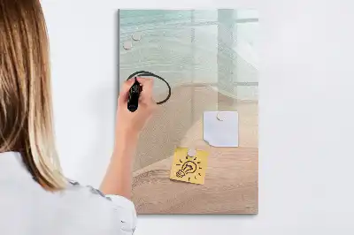 Glazen magneetbord met decoratieve print kleurmenging