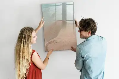 Glazen magneetbord met decoratieve print kleurmenging