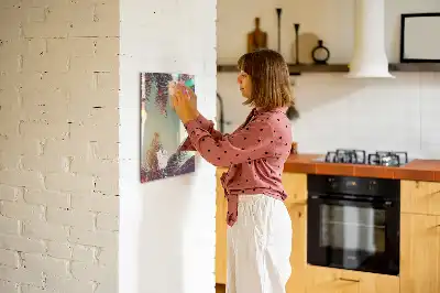 Glazen magneetbord met tropische palmdessin