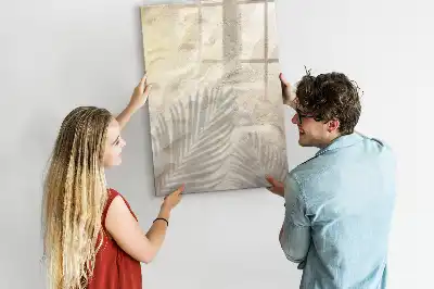Magnetisch glazen memobord met print van zomer strandzand