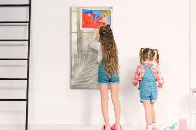 Magnetisch glazen memobord met print van zomer strandzand